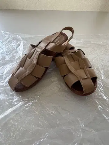 Samansa Mos2 여성용 샌들 브라운 M 사이즈 23.5cm