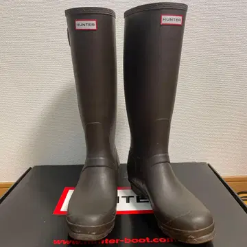 HUNTER 남성용 장화 레인부츠 28cm 레어 컬러 초콜릿