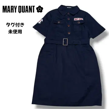 택 포함 미사용 MARY QUANT 마리 퀀트 네이비 셔츠 원피스
