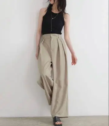 LIAN 린넨 터치 와이드 팬츠