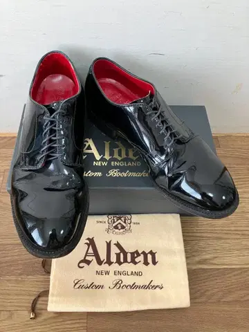 ALDEN 53514 패턴트 레더 블랙 8.5D