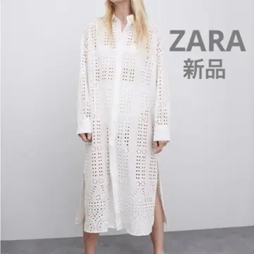 ZARA 컷워크 자수 셔츠 원피스