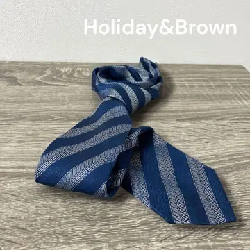 Holiday&Brown 네이비 스트라이프 넥타이 비즈니스 고급 연중무휴