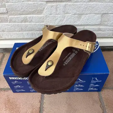 새상품 버켄스탁 기제 40 샌들 26cm 골드 브라운