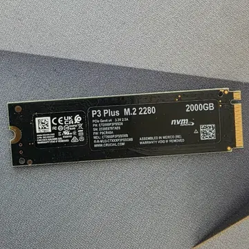 부산 Crucial P3 Plus M.2 2280 2TB SSD | 브랜드 중고거래 플랫폼
