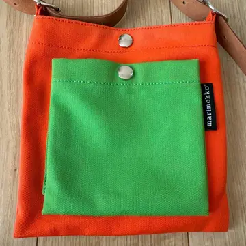 최종 가격 인하 마리메꼬 파시 숄더백 캔버스 가죽 pasi