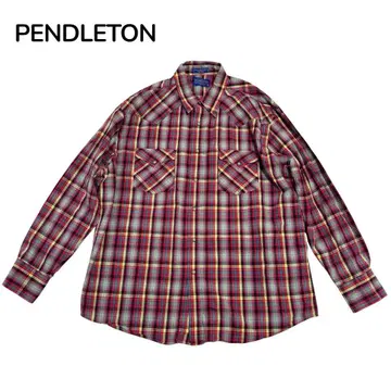 새상품급 PENDLETON 웨스턴 셔츠 체크 무늬 멀티 컬러 XL
