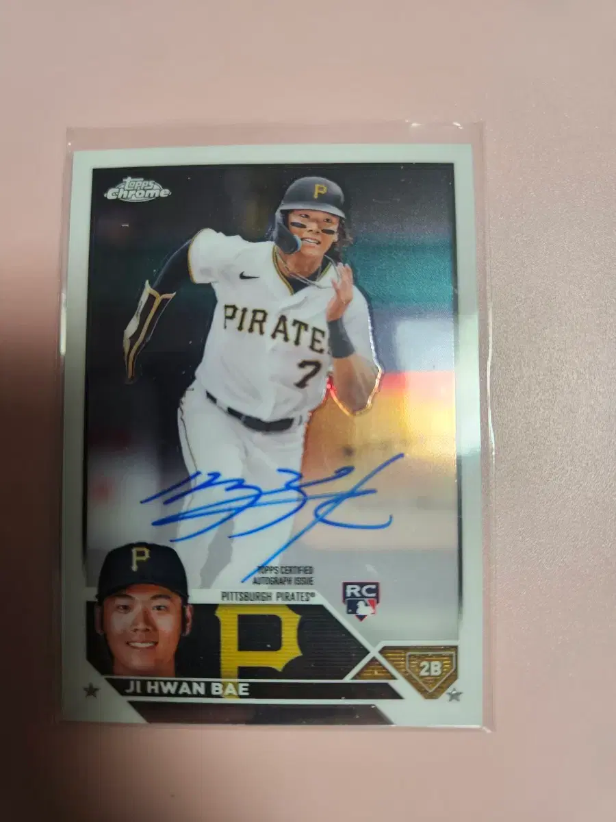 배지환 2023 Topps Chrome 오토 카드