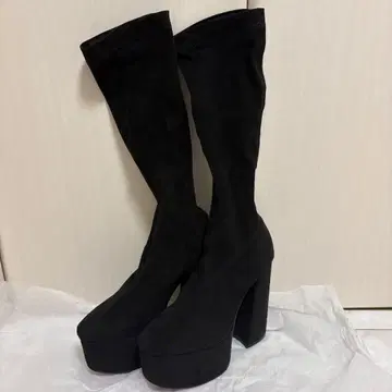 미셸 마카롱 무릎 기장 부츠 S