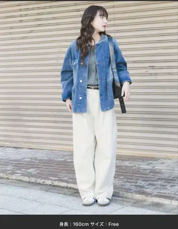 ITEMS URBANRESEARCH 데님 오버 노카라 자켓