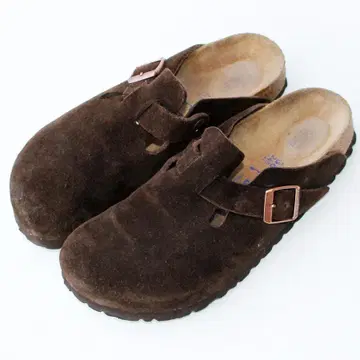 소독 완료 BIRKENSTOCK 보스턴 스웨이드 브라운 내로우 폭