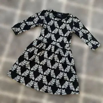 [새상품급] asos 아소스 A라인 원피스 올빼미 부엉이 새 패턴
