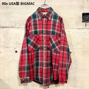 90s USA제 BIGMAC 빅맥 플란넬 셔츠 체크