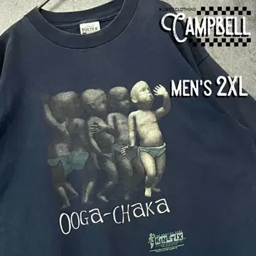 [ 초레어 2XL 90s ] 댄싱 베이비 T셔츠 네이비