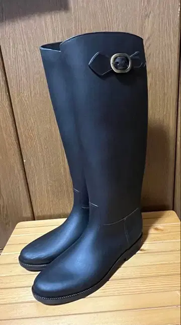 매킨토시 철학 레인 롱 부츠 블랙 L 사이즈 장화 블랙