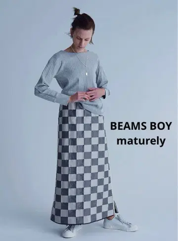 BEAMS BOY maturely Glitter Check Maxi