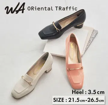 ORiental TRaffic 메탈릭 라인 비트 힐 로퍼 40