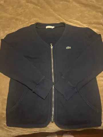 Lacoste 네이비 집업 가디건
