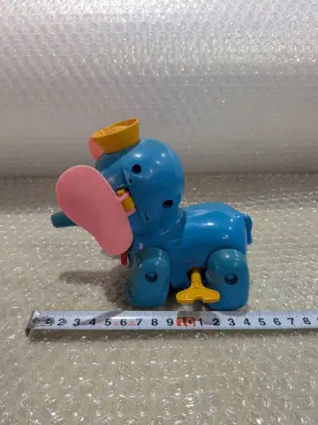 파란 코끼리 태엽식 레트로 완구 빈티지 덤보