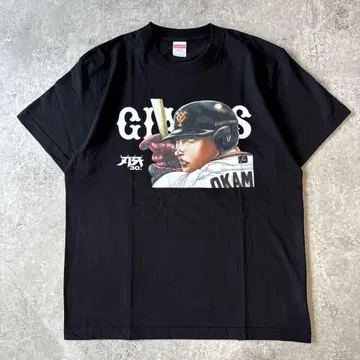 바키 GIANTS 콜라보 T셔츠 오카모토 카즈마 자이언츠 거인 L