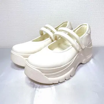 ZARA 자라 발레 통굽 스니커즈 화이트 멜리 스트랩
