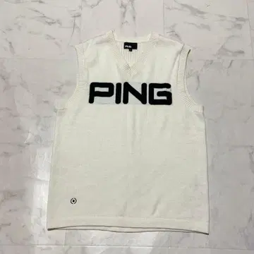 PING 핑 골프웨어 니트 베스트 화이트 계열 L 사이즈
