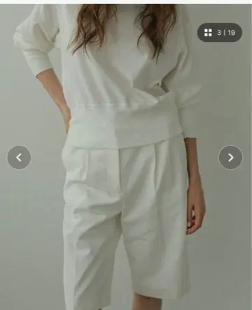 ETRE TOKYO 에트레 옥스 버뮤다 팬츠 화이트