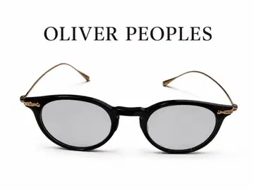 OLIVER PEOPLES Marett 블랙 x 골드 46 블루 렌즈