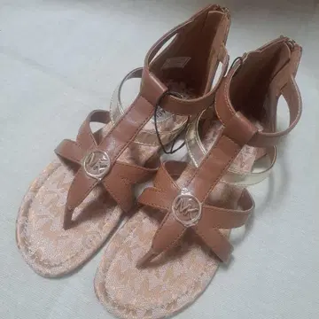 MICHAELKORS 브라운 샌들 22cm 로우힐 마이클코어스
