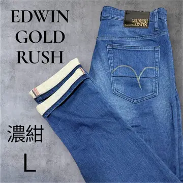 EDWIN GOLD RUSH 데님 팬츠 L 스트레치 다크 네이비 테이퍼드
