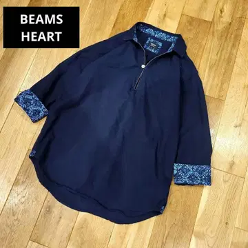 BEAMS HEART 빔즈하트 7부 소매 셔츠 카프리 셔츠 꽃무늬 S