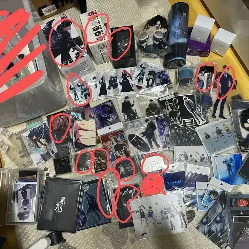 나 혼자만 레벨업 굿즈 일괄 판매 대량 나혼렙(책포함)