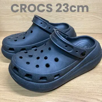 CROCS 클래식 크러쉬 크록 통굽 23cm 블랙