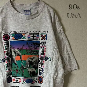 90s 올 스포츠/샌디에이고 와일드 애니멀 파크 티셔츠