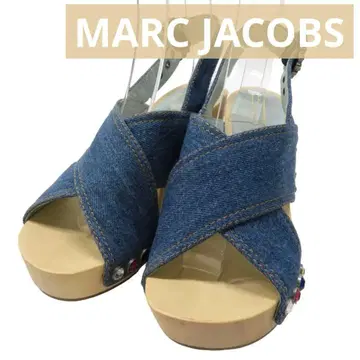 MARC JACOBS 데님 크로스 스트랩 샌들 37