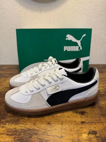 PUMA 팔레르모 화이트/블랙 스니커즈