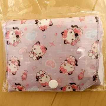 새상품 키티 접이식 에코백 고양이 고양이 메이드 블랙