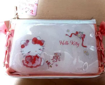 새상품 키티 레이스업 리본 파우치