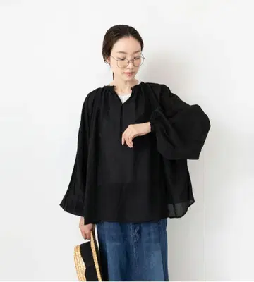 Veritecoeur/ST-193 코튼 개더 블라우스