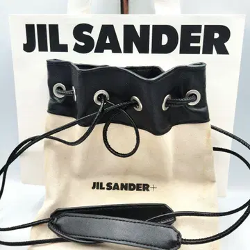 JIL SANDER+ 드로우 스트링 크로스 바디백 복조리형 가죽