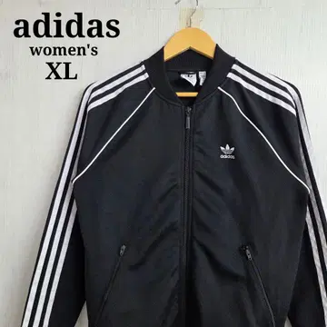 아디다스 오리지널 여성용 트랙 자켓 XL 블랙 자수