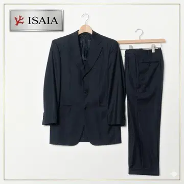 최고봉 ISAIA 이자이아 싱글 수트 44 네이비 울 100%