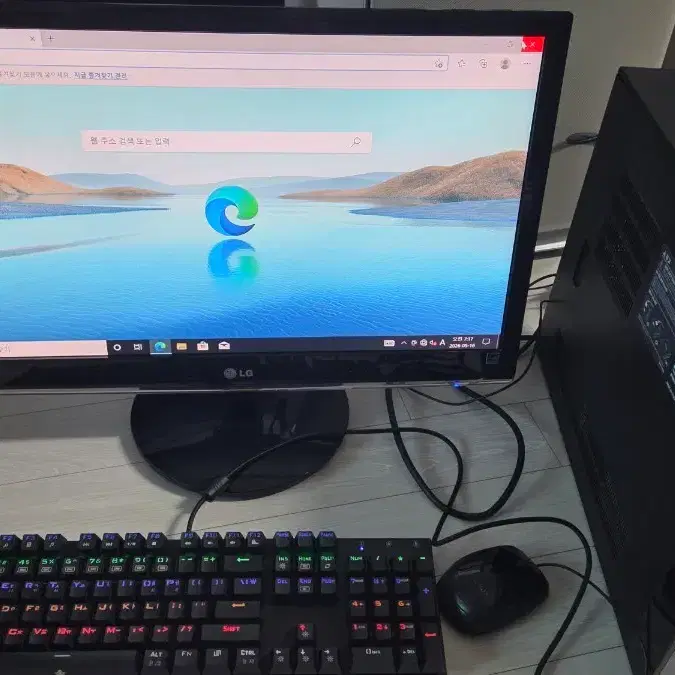 LG 모니터 삼성 데스크탑 컴퓨터 세트