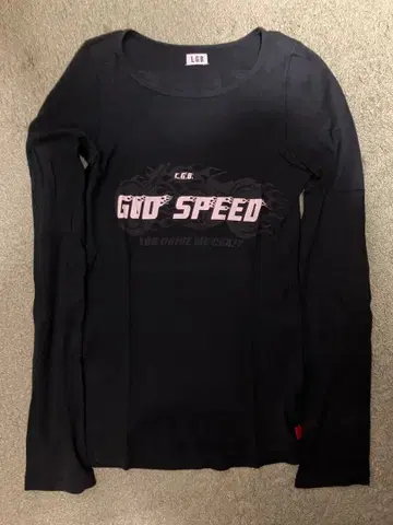 L.G.B GOD SPEED 긴팔 티셔츠 블랙 사이즈 0