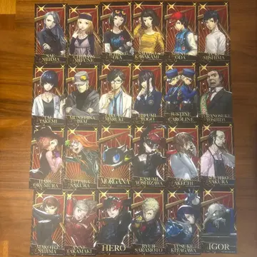 페르소나 5 PERSONA5 세가 콜라보 카페 비주얼 카드 주인공 외