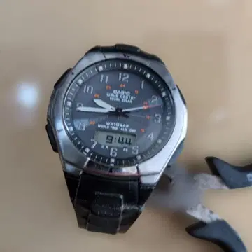 가동품. CASIO WAVE CEPTOR WR100M 고무 벨트
