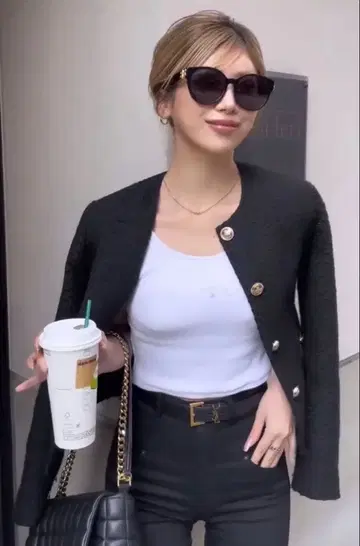 ZARA 블랙 노카라 자켓
