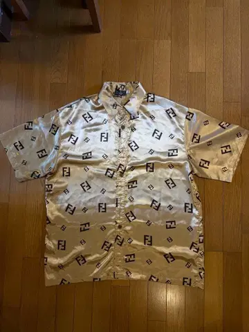 90s 올 패턴 셔츠 Bootleg 새틴 셔츠