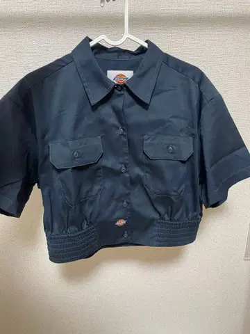 Dickies 다크 네이비 크롭 셔츠
