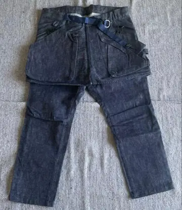 cmf outdoor garment 인디고 퀼팅 데님 팬츠